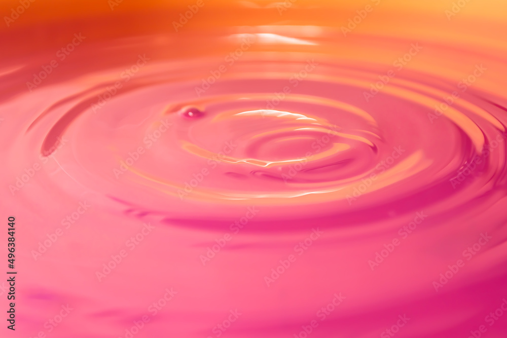 Pink strawberry cream illuminated with orange light. Pink strawberry cream illuminated with orange light.