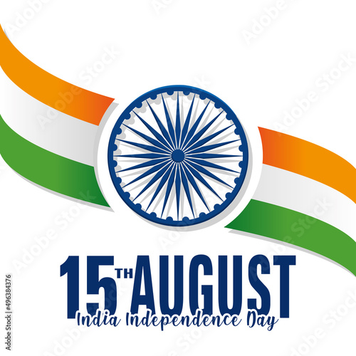 Isolated flag India independence day vector illustration