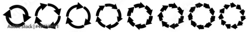 Circular, circle arrows as repetion, recycle, cycle icon, symbol