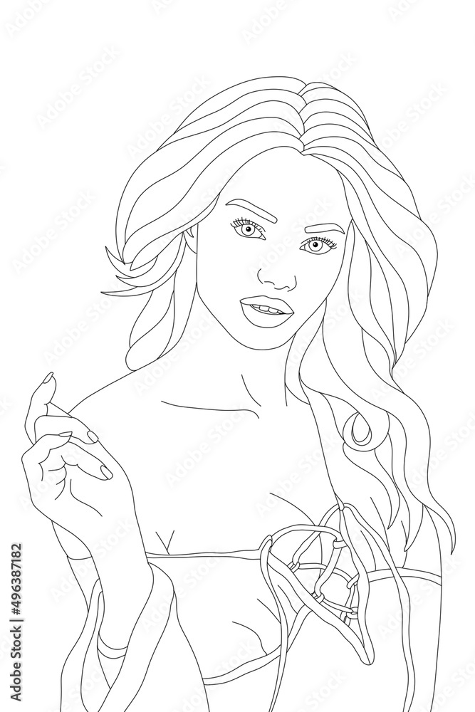 A beautiful girl. Model. Portrait. Fashion. Hairstyle.