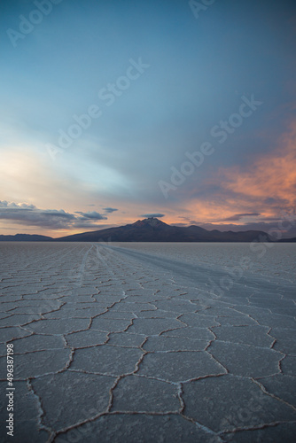 Uyuni Salt Flats in bolivia is the world's largest salt falt.