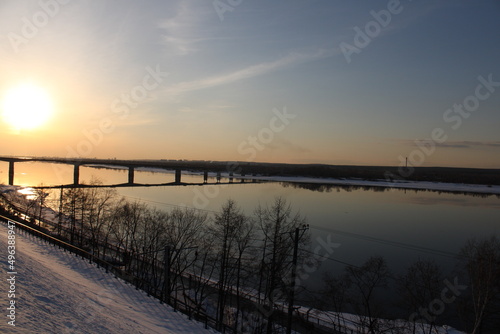 Wallpaper Mural sunset over the river Torontodigital.ca