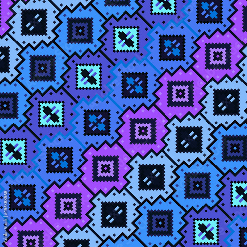 Ethnic pattern geometric colombian wayuu	
