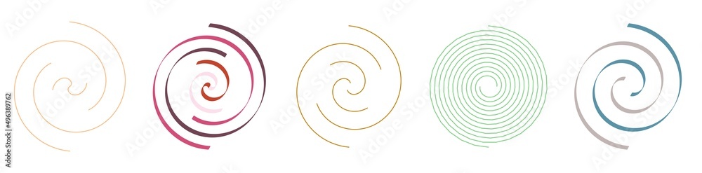 Spirally shape. Swirl, twirl, whirl and twirl vector design element. Billowy, curved lines Spirally shape. Swirl, twirl, whirl and twirl vector design element. Billowy, curved lines