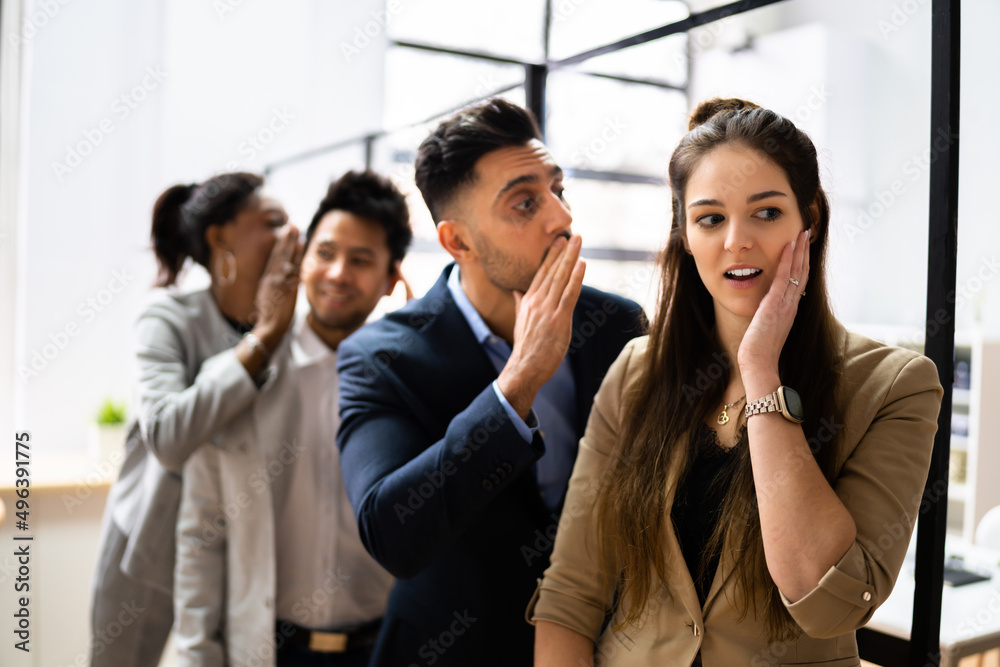 Obraz premium Business Colleague Whispering Secret Gossip To An Man