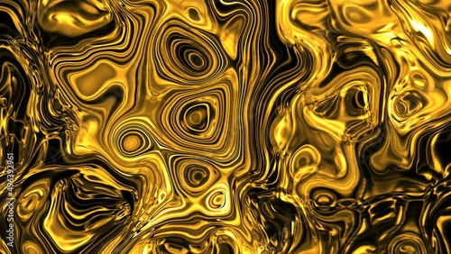 3D rendering  gold liquid  background render. The concept of luxury and cosmetology
