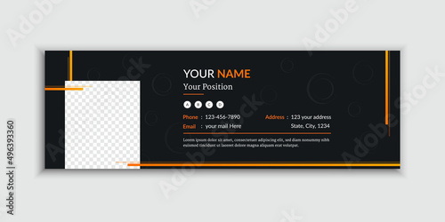 Minimalist email signature template design