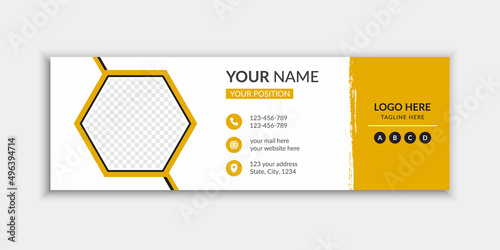 Business and corporate email signature template design
