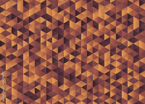 Triangle brown yellow gold abstract geometric gradient background