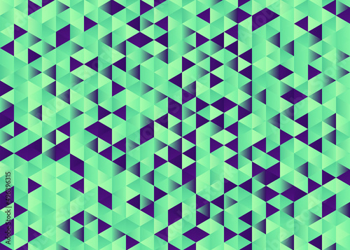 Triangle green mint purple abstract geometric gradient background