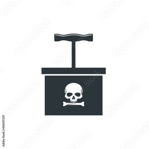 illustration of dynamite, bomb icon, vector art.