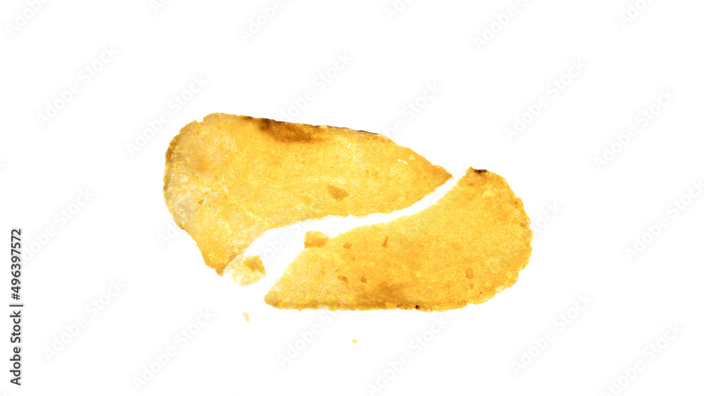 chips on a white background. deep fried chips chips on a white background. deep fried chips