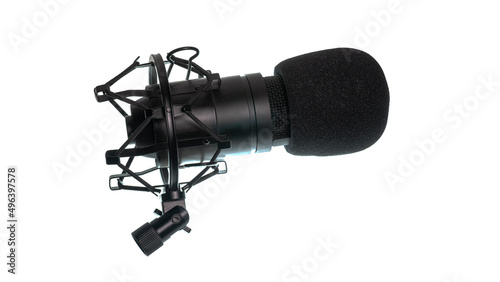 professional microphone isolated on white background