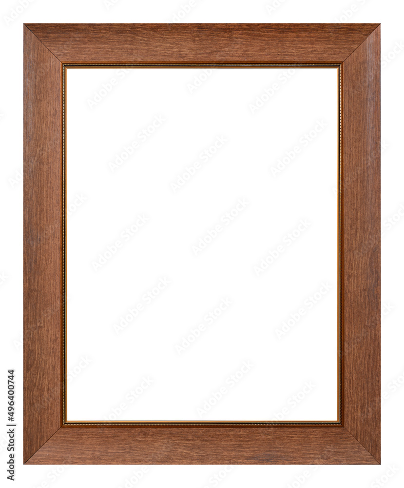 Brown frame isolated on the white background