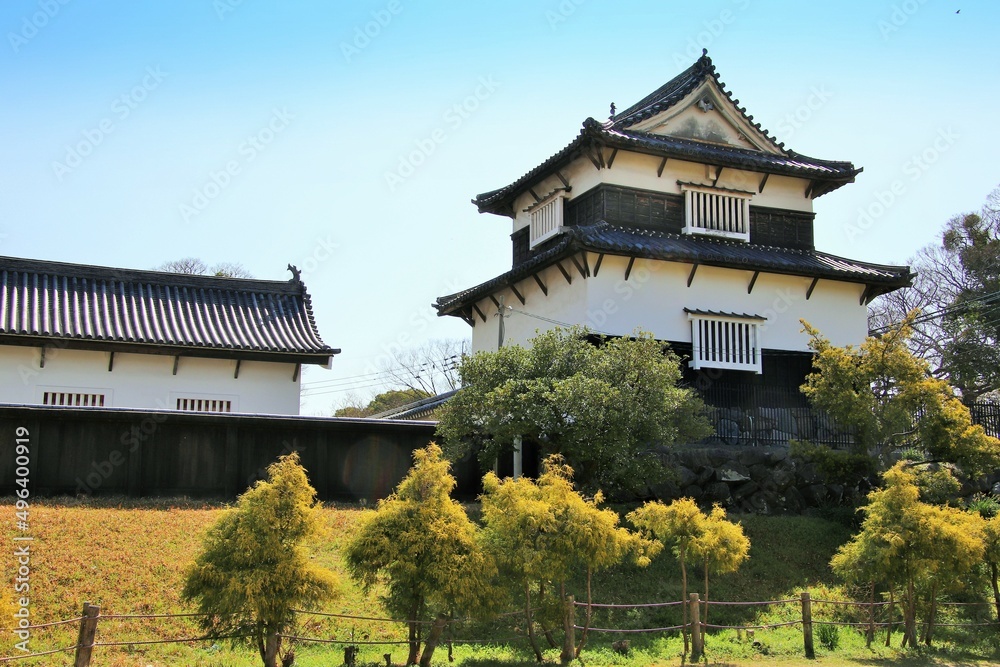 Fototapeta premium 福岡市の福岡城潮見櫓