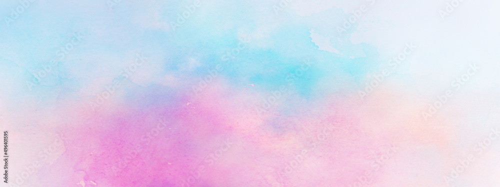 水色とピンク色の混ざり合う空の風景イラスト Stock Illustration Adobe Stock