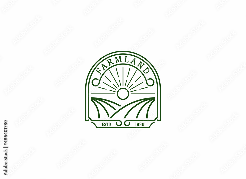 farmland logo template in white background farmland logo template in white background
