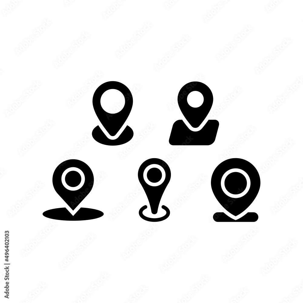 Location Icon Set Vector Symbol Design Illustration Location Icon Set Vector Symbol Design Illustration