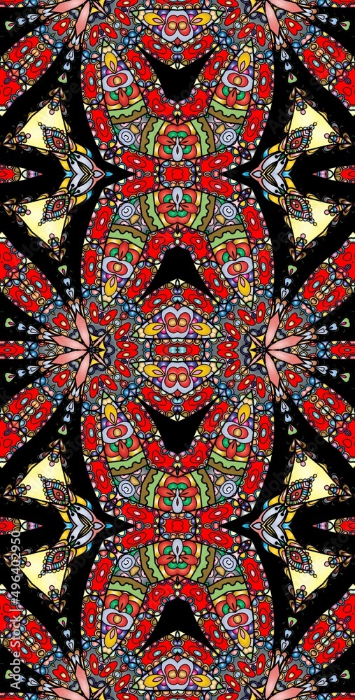 Fototapeta premium Fractodome Colorful Seamless Fractal Patterns