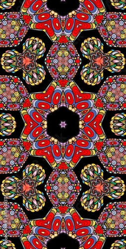 Fractodome Colorful Seamless Fractal Patterns