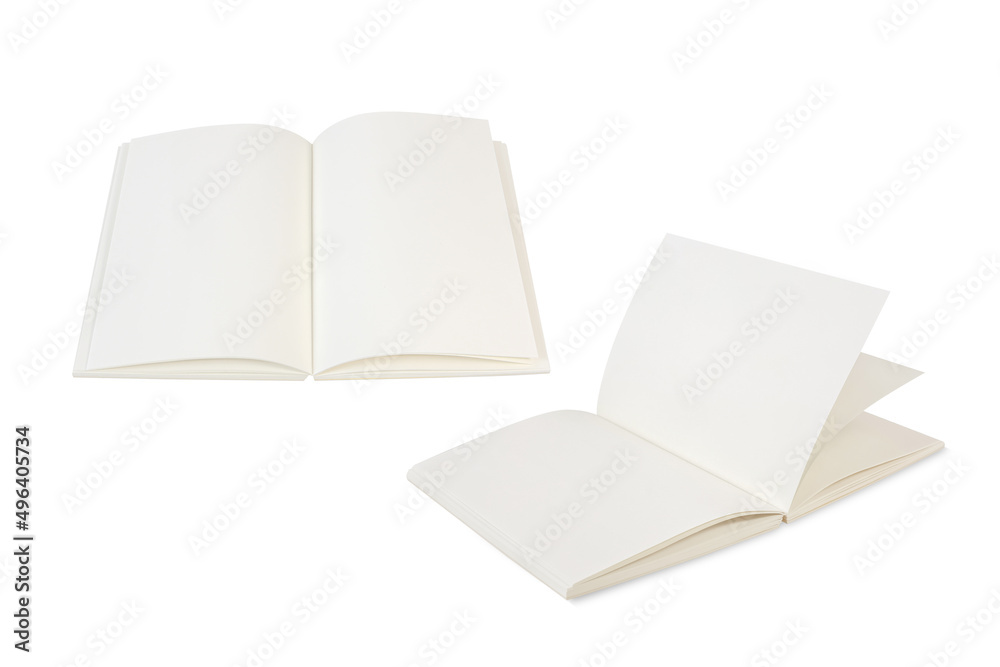 Glider or diary, notebook with blank pages for your design and text. Write a pen in the book wish. Isolated objects on white background with clipping path include for design usage purpose. Glider or diary, notebook with blank pages for your design and text. Write a pen in the book wish. Isolated objects on white background with clipping path include for design usage purpose.