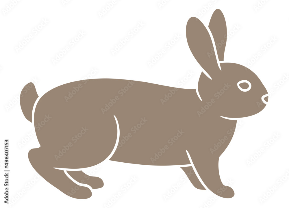 Obraz premium Illustration of a standing rabbit