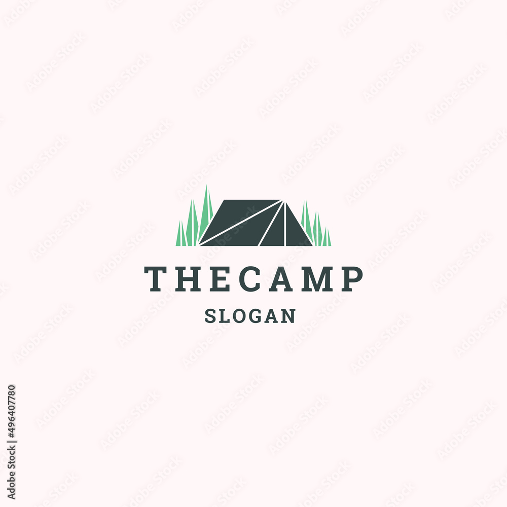 The camp logo icon design template vector illustration
