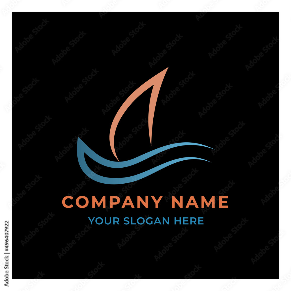 Ship logos for travel agencies, for to use in different designs for sailors,fishing,boating, shiping,delivering