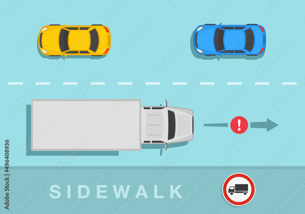 Heavy vehicle driving rules and tips. No heavy goods vehicle road or