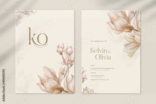Vintage Wedding Invitation and Save the Date