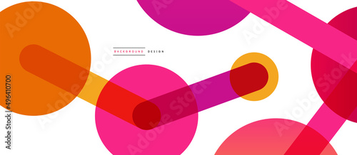 Abstract background. Round dots connected by lines. Trendy techno business template for wallpaper, banner, background or landing