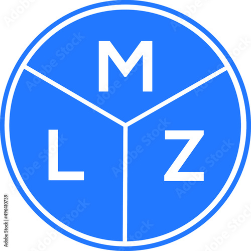 MLZ letter logo design on black background. MLZ  creative initials letter logo concept. MLZ letter design.