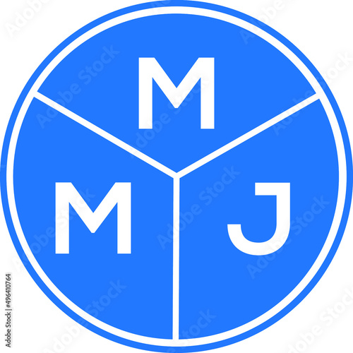 MMJ letter logo design on black background. MMJ creative initials letter logo concept. MMJ letter design.