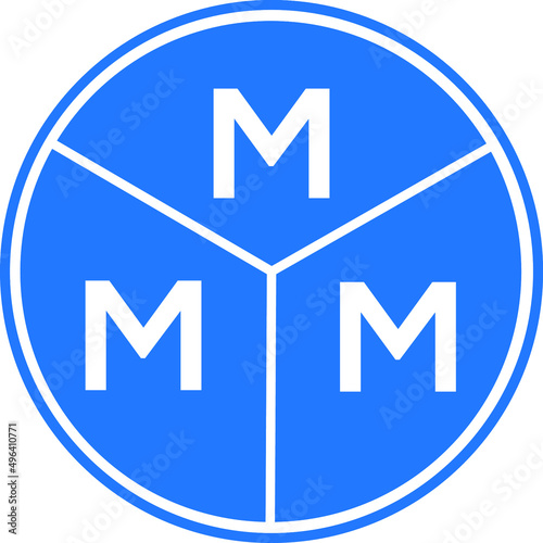 MMM letter logo design on black background. MMM  creative initials letter logo concept. MMM letter design. photo