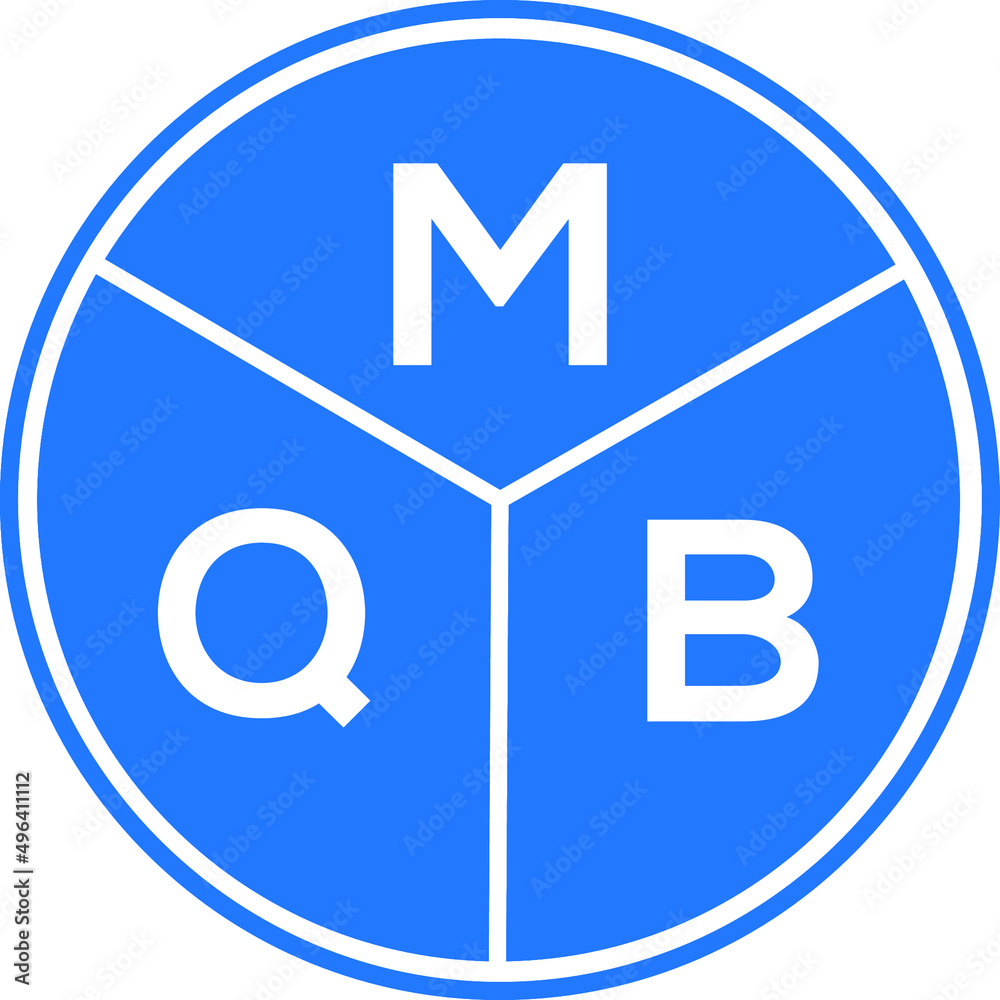 MQB letter logo design on white background. MQB creative circle letter logo concept. MQB letter design. MQB letter logo design on white background. MQB creative circle letter logo concept. MQB letter design.