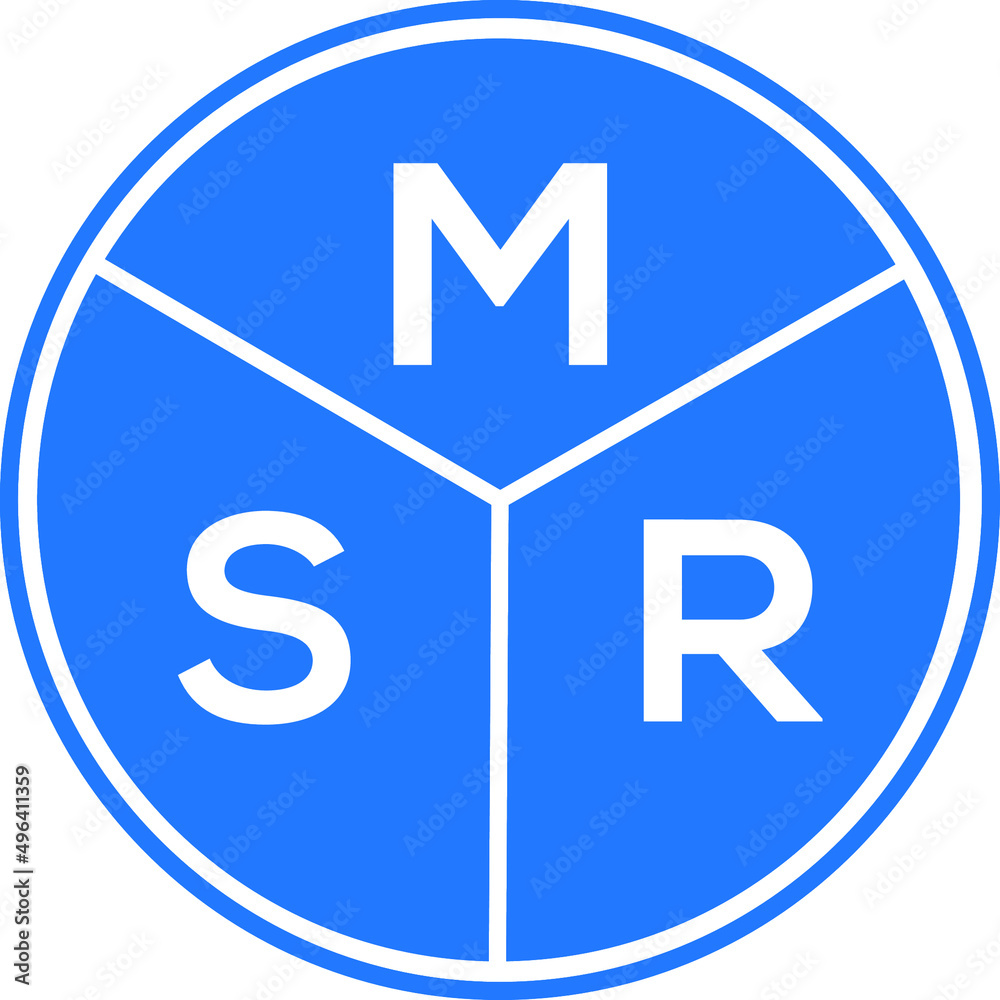 MSR letter logo design on white background. MSR creative circle letter logo concept. MSR letter design. MSR letter logo design on white background. MSR creative circle letter logo concept. MSR letter design.