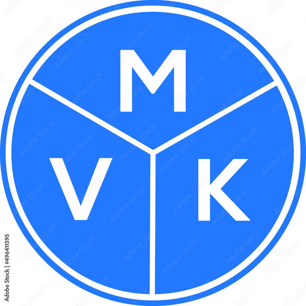 MVK letter logo design on white background. MVK creative circle letter logo concept. MVK letter design. MVK letter logo design on white background. MVK creative circle letter logo concept. MVK letter design.
