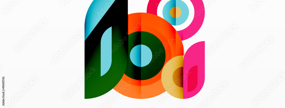 Rings and circles geometric abstract background for wallpaper, banner, backdrop Rings and circles geometric abstract background for wallpaper, banner, backdrop