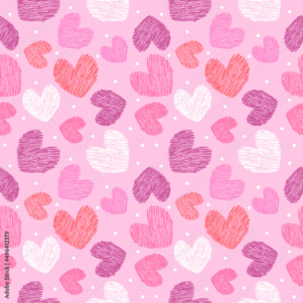seamless pattern with hearts seamless pattern with hearts