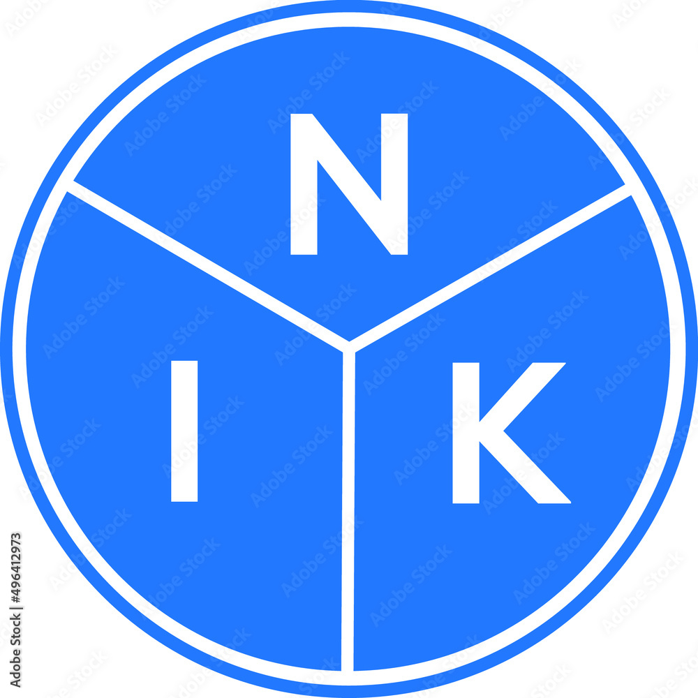 NIK letter logo design on black background. NIK creative  initials letter logo concept. NIK letter design. - obrazy, fototapety, plakaty 