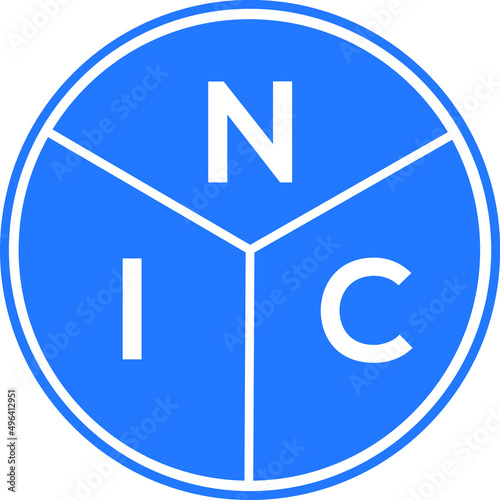 NIC letter logo design on black background. NIC creative  initials letter logo concept. NIC letter design.