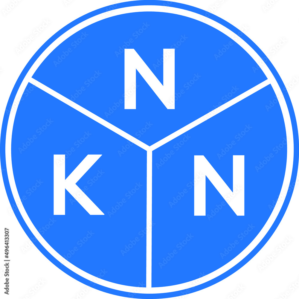 NKN letter logo design on white background. NKN creative circle letter logo concept. NKN letter design. NKN letter logo design on white background. NKN creative circle letter logo concept. NKN letter design.