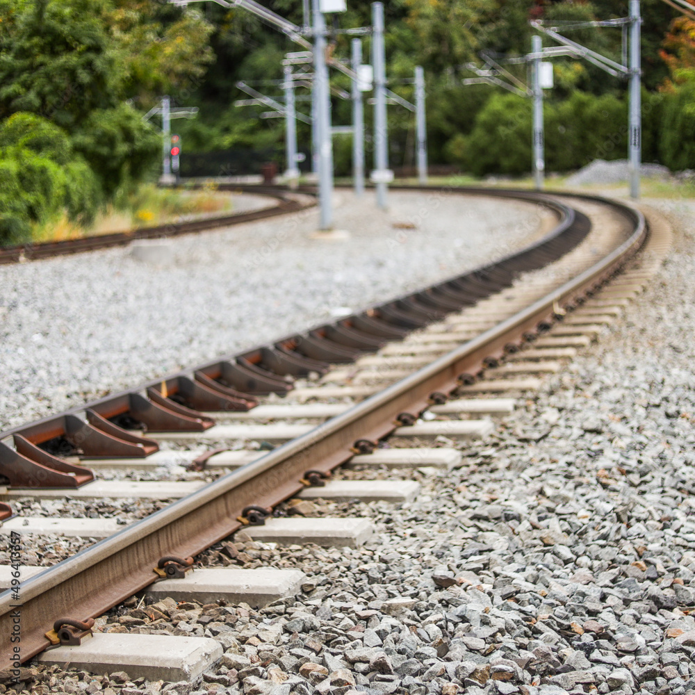 Naklejka premium light rail tracks