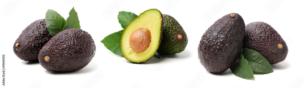 Avocado on a white background Avocado on a white background