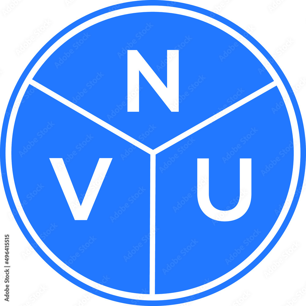NVU letter logo design on white background. NVU creative circle letter logo concept. NVU letter design. NVU letter logo design on white background. NVU creative circle letter logo concept. NVU letter design.