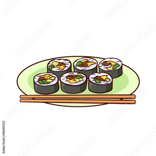 kimbap is a typical food from korea