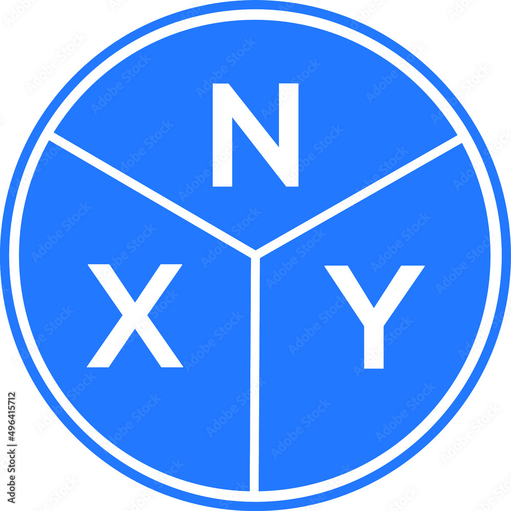 NXY letter logo design on white background. NXY creative circle letter logo concept. NXY letter design. NXY letter logo design on white background. NXY creative circle letter logo concept. NXY letter design.