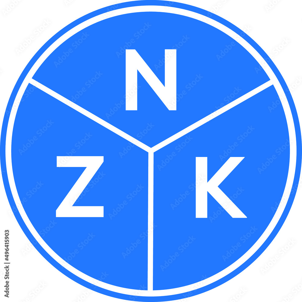 NZK letter logo design on white background. NZK creative circle letter logo concept. NZK letter design. NZK letter logo design on white background. NZK creative circle letter logo concept. NZK letter design.