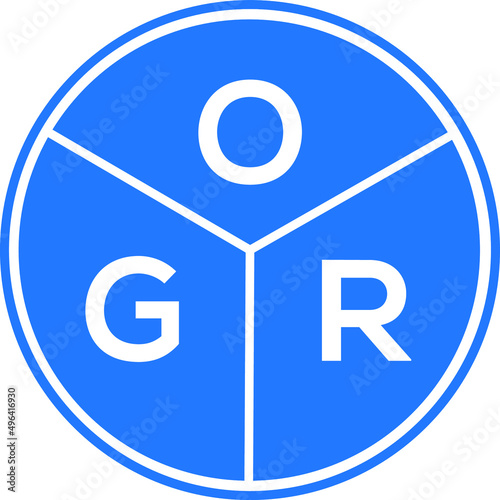 OGR letter logo design on white background. OGR creative circle letter logo concept. OGR letter design.