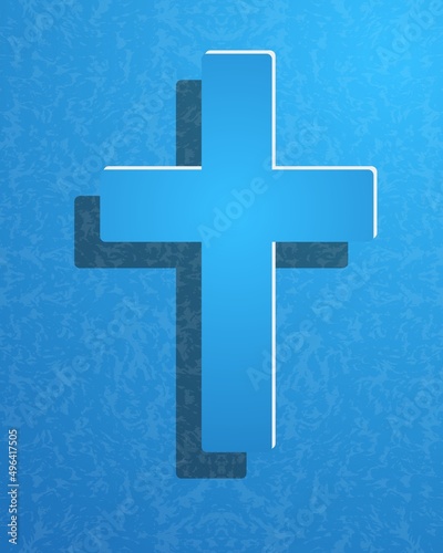 Easter. The symbol of the cross - the resurrection of Jesus Christ